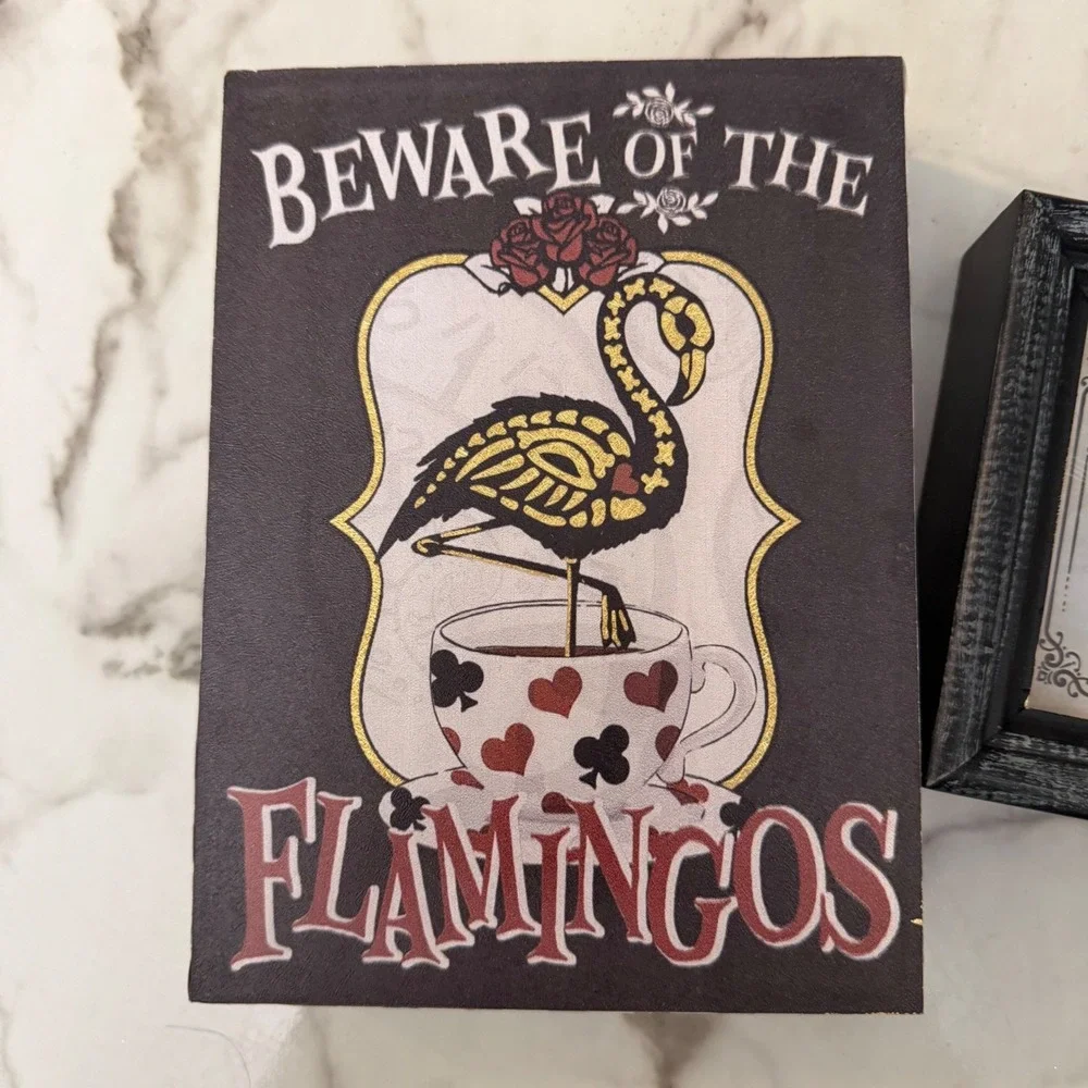 Ashland Halloween Alice In Wonderland Decor Beware Flamingos Fiction Truth Set - Picture 2 of 4